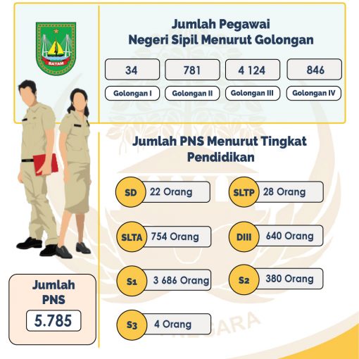 Infografis Kepegawaian Daerah Kota Batam Tahun 2020