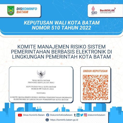 Komite Manajemen Risiko Sistem Pemerintahan Berbasis Elektronik di Pemko Batam