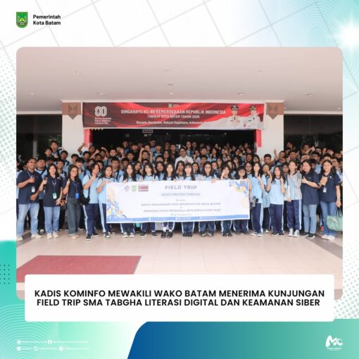 Kadis Kominfo mewakili Wako Batam menerima kunjungan field trip SMA Tabgha literasi digital dan keamanan siber