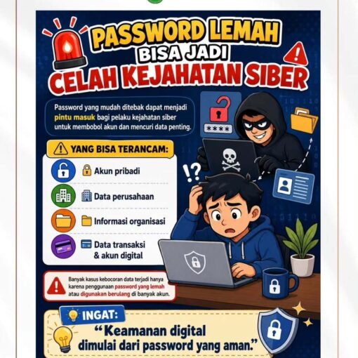 Password Lemah Bisa Jadi Pintu Masuk Kejahatan Siber!