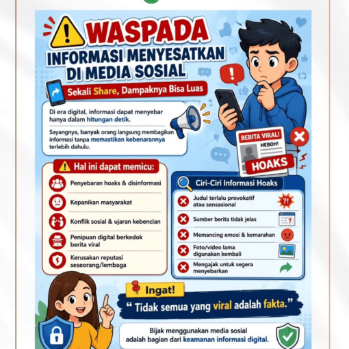 WASPADA INFORMASI MENYESATKAN DI MEDIA SOSIAL