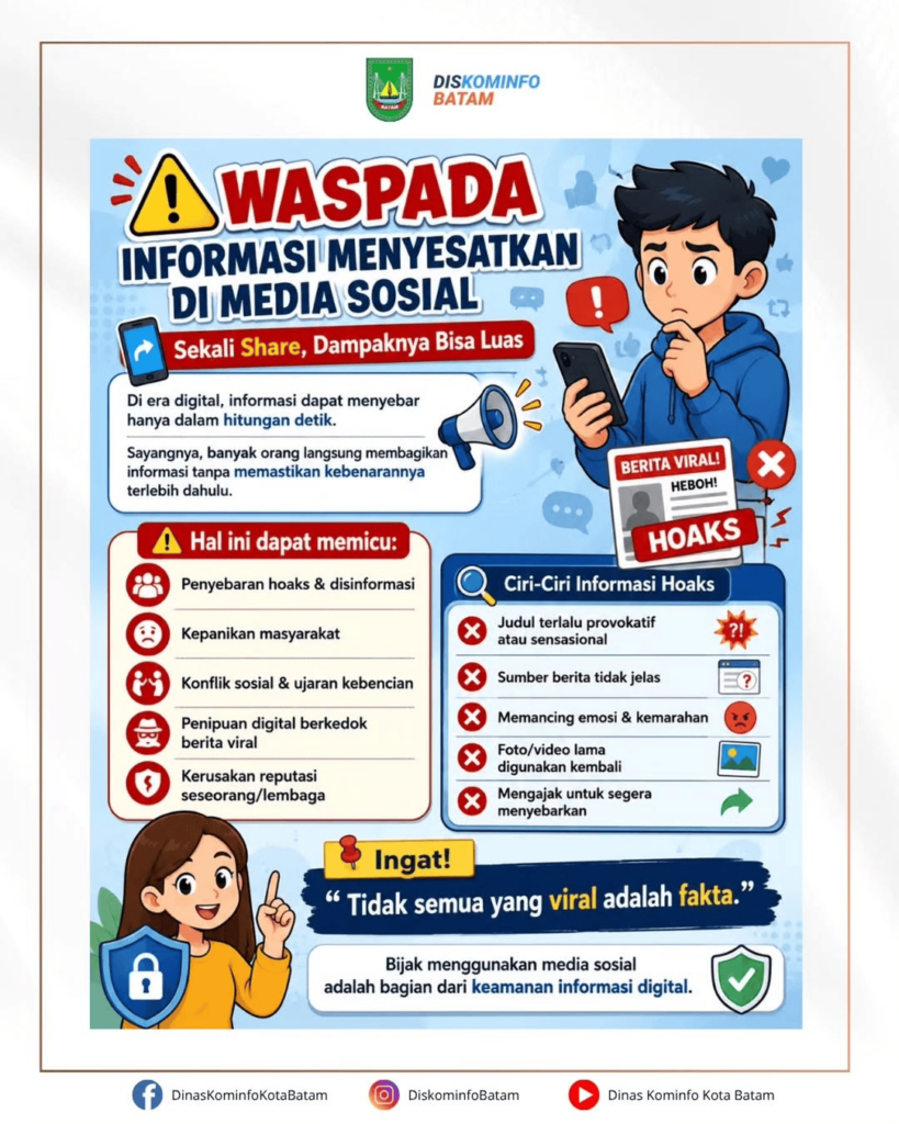 WASPADA INFORMASI MENYESATKAN DI MEDIA SOSIAL