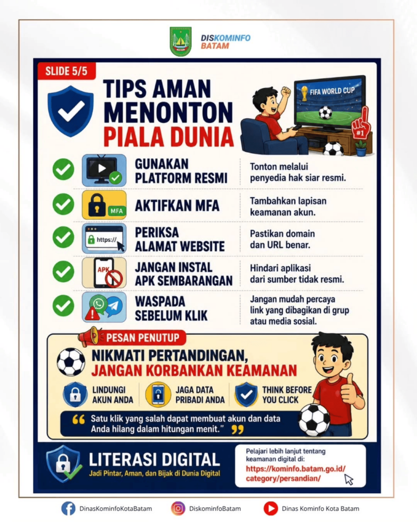 BAHAYA STREAMING ILEGAL SAAT NONTON PIALA DUNIA