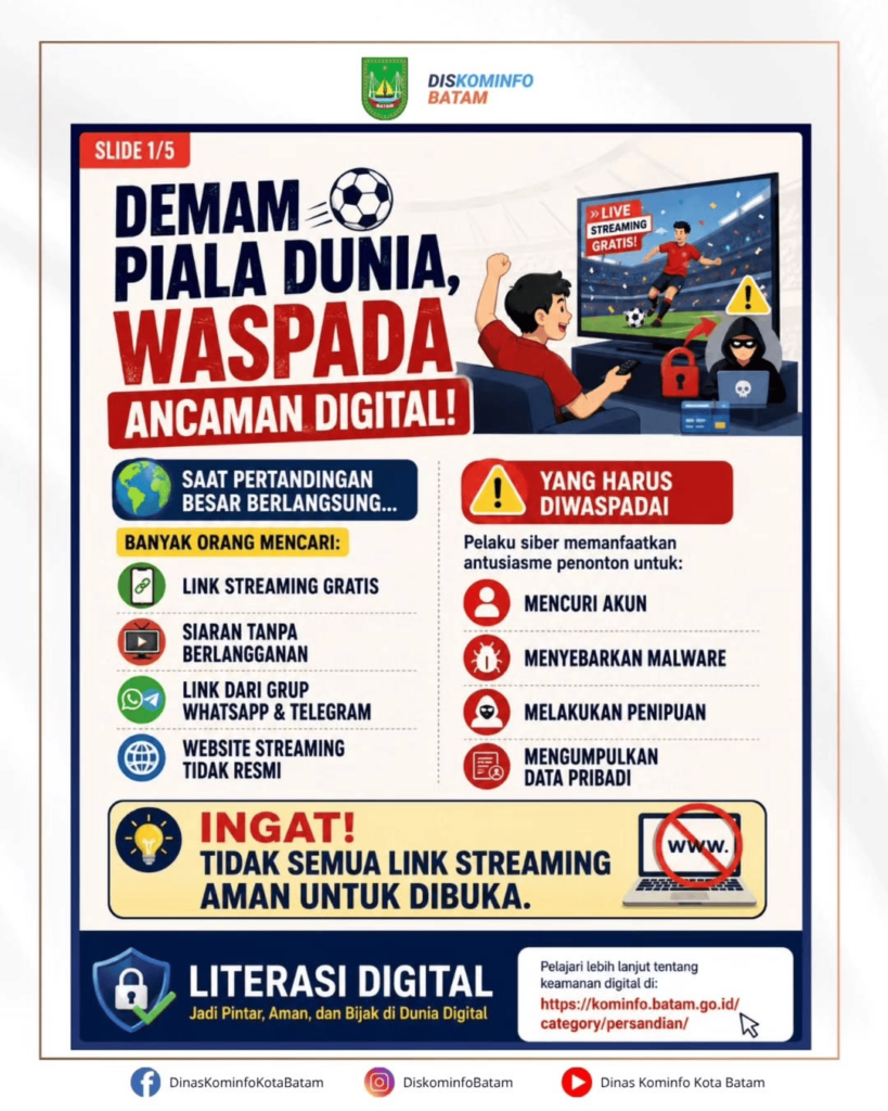 BAHAYA STREAMING ILEGAL SAAT NONTON PIALA DUNIA