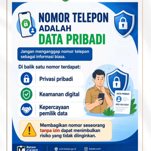 Nomor Telepon Adalah Data Pribadi, Bukan Untuk Disebarkan Sembarangan