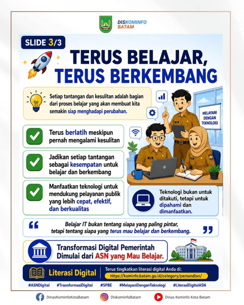 ASN MAJU DIMULAI DARI KEMAUAN BELAJAR - Jangan Takut Belajar Teknologi